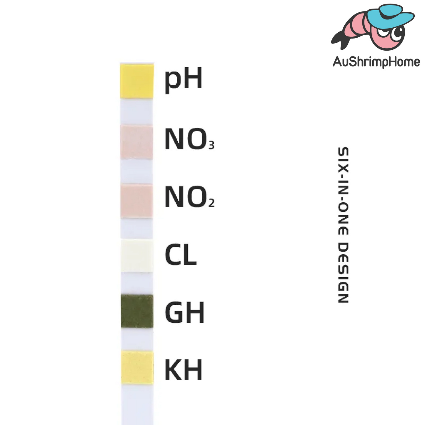 AQUAPRO 6 in 1 Test Strips | GH KH PH NO3 NO2 Cl