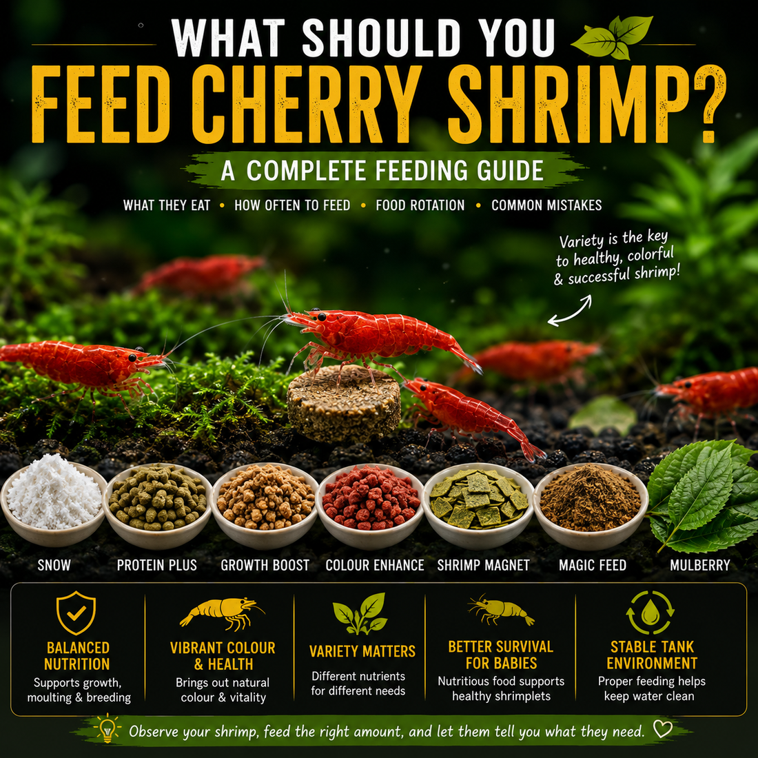 What Should You Feed Cherry Shrimp? A Complete Feeding Guide