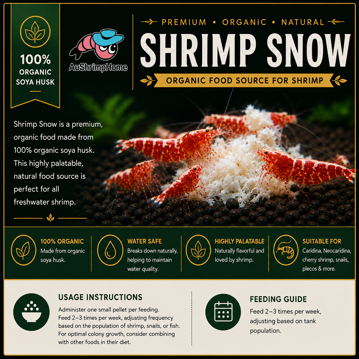 [New Version] Shrimp Snow Food | Soya Husk