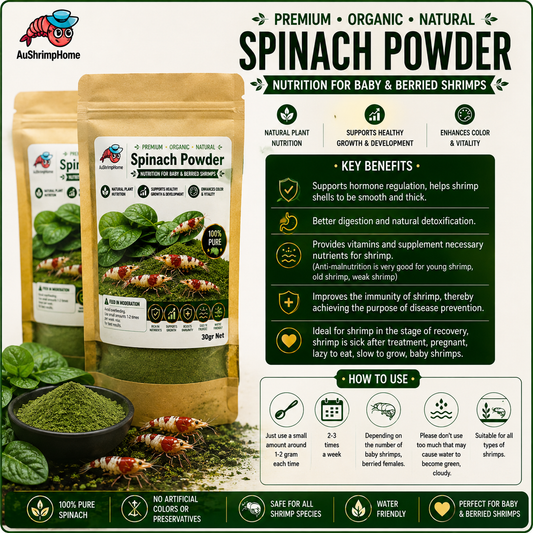 Spinach Powder | Organic Food for Shrimp 30g